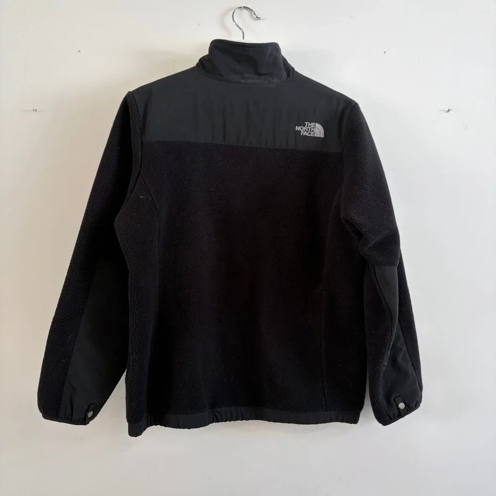 The North Face Girls XL 18 Denali Fleece Full Zip Jacket Black‎ Mock Neck Coat